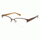Nicole Miller Cozine Single Vision Prescription Eyeglasses - Frame Matte Brown, Size 51/17mm NMCOZINE02