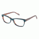 Nicole Miller Ellery Single Vision Prescription Eyeglasses - Frame TEAL/TORTOISE, Size 53/15mm NMELLERY02