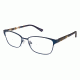 Nicole Miller Evergreen Bifocal Prescription Eyeglasses - Frame Matte Navy, Size 53/16mm NMEVERGREEN03