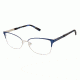 Nicole Miller Grand Bifocal Prescription Eyeglasses - Frame Navy/Marble, Size 54/16mm NMGRAND03