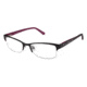 Nicole Miller Jasper Single Vision Prescription Eyeglasses - Frame MATTE BLACK, Size 51/18mm NMJASPER01