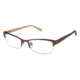 Nicole Miller Jasper Single Vision Prescription Eyeglasses - Frame MATTE BROWN, Size 51/18mm NMJASPER02