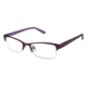 Nicole Miller Jasper Single Vision Prescription Eyeglasses - Frame MATTE PURPLE, Size 51/18mm NMJASPER03