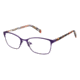 Nicole Miller Liana Eyeglass Frames - Frame Purple / Mosaic, Size 49/16mm NMLIANA02