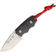 Nieto Chaman Micra Neck Knife Fixed Blade Knife, 4.88in Overall, 2.25in Satin An-58 SS Drop Point, Black Canvas Micarta Handle, Black Kydex Neck Sheath, Black, 136-MK