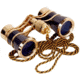 LaScala Optics CARMEN Opera Glasses - Burgundy Body, Golden Rings