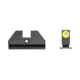 Night Fision Accur8 Student Gun Night Sight Set, Glock 42/43/43x, Yellow Front, One-Dot Rear, Black, GLK-003-015-YGZG