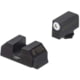 Night Fision Costa Ludus Night Sight Set, Glock 42/43/43X, White Front Ring, Horizontal Tritium Bar Rear, GLK-003-010-WGXG