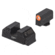 Night Fision Costa Ludus Night Sight Set, Glock 17/19/34, Orange Front, Black, GLK-001-010-OGXG