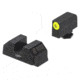 Night Fision Costa Ludus Night Sight Set, Glock 42/43/43x, Yellow Front, Horizontal Tritium Bar Rear, Black, GLK-003-010-YGXG