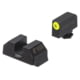 Night Fision Costa Ludus Night Sight Set, Glock 42/43/43x, Yellow Front, Horizontal Tritium Bar Rear, Black, GLK-003-010-YGXG