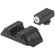 Night Fision Standard Height Night Sight Set, Glock 48, White Front Ring, U Notch Rear, GLK-005-007-WGZG