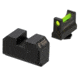 Night Fision Optic Height Fiber Sight Set, Glock 17/19/45/48 w/ RMR/507c/SRO/ACRO, Green Front, Black, GLK-001-330-353-GFZX
