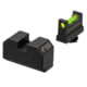 Night Fision Optic Height Fiber Sight Set, Glock 17/19/45/48 w/ RMR/507c/SRO/ACRO, Green Front, Black, GLK-001-330-353-GFZX