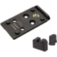Night Fision Precision Glock MOS Adapter Plate w/ ORS Sights Combo Pack, Deltapoint Pro, Blank Front, Blank Rear, Black, GLK-OPBS-DPP-MOS-ZXZX