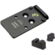 Night Fision Precision Glock MOS Adapter Plate w/ ORS Sights Combo Pack, RMR/Holosun 507c, Blank Front, Blank Rear, Black, GLK-OPBS-RMR-MOS-ZXZX