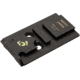 Night Fision Optic Plate + Tritium Ylw Front Sight Combo ACRO to Glock Full Size MOS, Black, GLK-OPBS-ACRO-MOS-YGZX