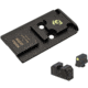 Night Fision Optic Plate + Tritium Ylw Front Sight Combo ACRO to Glock Full Size MOS, Black, GLK-OPBS-ACRO-MOS-YGZX