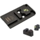 Night Fision Precision Glock MOS Adapter Plate w/ ORS Sights Combo Pack, Aim Point Acro, Yellow Ring Tritium Front, Blank Rear, Black, GLK-OPBS-ACRO-MOS-YGZX