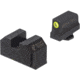 Night Fision Optic Plate + Tritium Ylw Front Sight Combo EPS to Glock Full Size MOS, Black, GLK-OPBS-EPS-MOS-YGZX