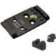 Night Fision Precision Glock MOS Adapter Plate w/ ORS Sights Combo Pack, Holosun EPS, Yellow Ring Tritium Front, Blank Rear, Black, GLK-OPBS-EPS-MOS-YGZX