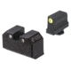 Night Fision Optics Ready Stealth Lower 1/3rd Night Sight Set, Glock 17/19/34 w/ RMR/507c/SRO/ACRO, Yellow Front, Black, GLK-001-330-353-YGZG