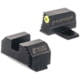 Night Fision Optics Ready Stealth Springfield Armory Night Sight Set, Springfield Hellcat OSP/XD-S w/ 507k, Yellow Front Ring, Blank Rear Sight, SPR-229-248-268-YGZX