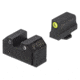 Night Fision Optics Ready Stealth Night Sight Set, Walther PDP/PPQ w/ RMR/507c/508t, Yellow Front, Black, WAL-277-290-313-YGZG