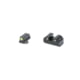 Night Fision Optics Ready Stealth Series Square-Notch Tritium Night Sights, Glock 43X MOS, 220-227in Blade Height, Yellow Front Sight/Green Tritium, Black Rear Sight, Black, GLK-003-220-227-YGZG