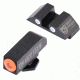 Night Fision Perfect Dot Night Sight Set w/Orange Front, Square White Rear, w/Green Tritium, Glock 42/43, GLK-003-003-OGWG