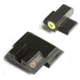 Night Fision Perfect Dot Night Sight Set w/Front, U Rear, Yellow Front w/Green Tritium, Black Rear w/Green T, Fits Smith &amp; Wesson M&amp;P SHIELD .40/.45/9mm Models, SAW-202-007-YGZG