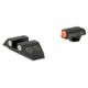 Night Fision Perfect Dot Night Sight Set w/Orange Front, Square Black Rear, w/Green Tritium, Glock 17/17L/19/22-28/31-35/37-39, GLK-001-003-OGZG