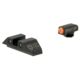 Night Fision Perfect Dot Night Sight Set w/Orange Front, Square White Rear, w/Green Tritium, Glock 17/17L/19/22-28/31-35/37-39, GLK-001-003-OGWG