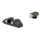 Night Fision Perfect Dot Night Sight Set w/White Front, Square Black Rear, w/Green Tritium, Glock 17/17L/19/22-28/31-35/37-39, GLK-001-003-WGZG