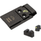 Night Fision Plate + Tritium Ylw Front Sight Combo 509T to Glock Full Size MOS, Black, GLK-OPBS-509T-MOS-YGZX