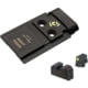 Night Fision Precision Glock MOS Adapter Plate w/ ORS Sights Combo Pack, Holosun 509T, Yellow Ring Tritium Front, Blank Rear, Black, GLK-OPBS-509T-MOS-YGZX