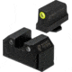 Night Fision Glock Tritium Stealth Yellow Front/Square Night Sight Set, Glock 17/19/34, Black, GLK001290313YGZG