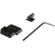Nighthawk Custom Sight Kit Gold .200, Heinie Ledge Black Rear Sight, Novak Cut, KT01739