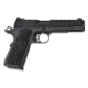 Nighthawk Custom Falcon Pistol, .45 ACP, 5in barrel, black finish steel frame, custom checkered G10 grips grip, recoil operated semi-automatic, tritium front, Heinie rear, 8 round magazine, NCF-FC-45-5-1-FRRMPG