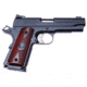 Nighthawk Custom Predator-III Pistol, .45 ACP, 4.25in barrel, black finish steel frame, checkered cocobolo grip, recoil operated semi-automatic, Heinie Tritium Slant Pro, 7 round magazine, NCFP III-45-4.25-1-FRRMPG