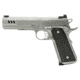 Nighthawk Custom President Pistol, .45 ACP, 5in barrel, stainless steel frame, custom black G10 grip, recoil operated semi-automatic, gold bead front, Heinie rear, 8 round magazine, NCF-PRS-45-5-1-FRRMPG