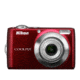 Nikon Coolpix 12 MP Digital Camera L22, Red