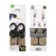 Nite Ize CamJam Cord Tightener - 2 Pack with 8 ft. Rope, Black, Small, NCJ-25-2R3