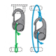 Nite Ize CamJam Cord Tightener - 2 Pack with 8 ft. Rope, Black, Small, NCJ-25-2R3