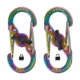Nite Ize S-Biner MicroLock Stainless - 2 Pack, Spectrum, Micro, LSBM-07-2R3