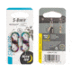 Nite Ize S-Biner MicroLock Stainless - 2 Pack, Spectrum, Micro, LSBM-07-2R3