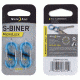 Nite Ize S-Biner Plastic MicroLock 2pk Translucent Blue LSBPM-03T-2R3