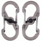 Nite Ize S-Biner Plastic MicroLock 2pk Translucent Smoke LSBPM-06T-2R3