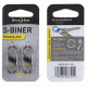 Nite Ize S-Biner Plastic MicroLock 2pk Translucent Smoke LSBPM-06T-2R3