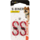 Nite Ize S-Biner TagLock Aluminum 2 - Pack, Red, PLSBMA-10-2R6